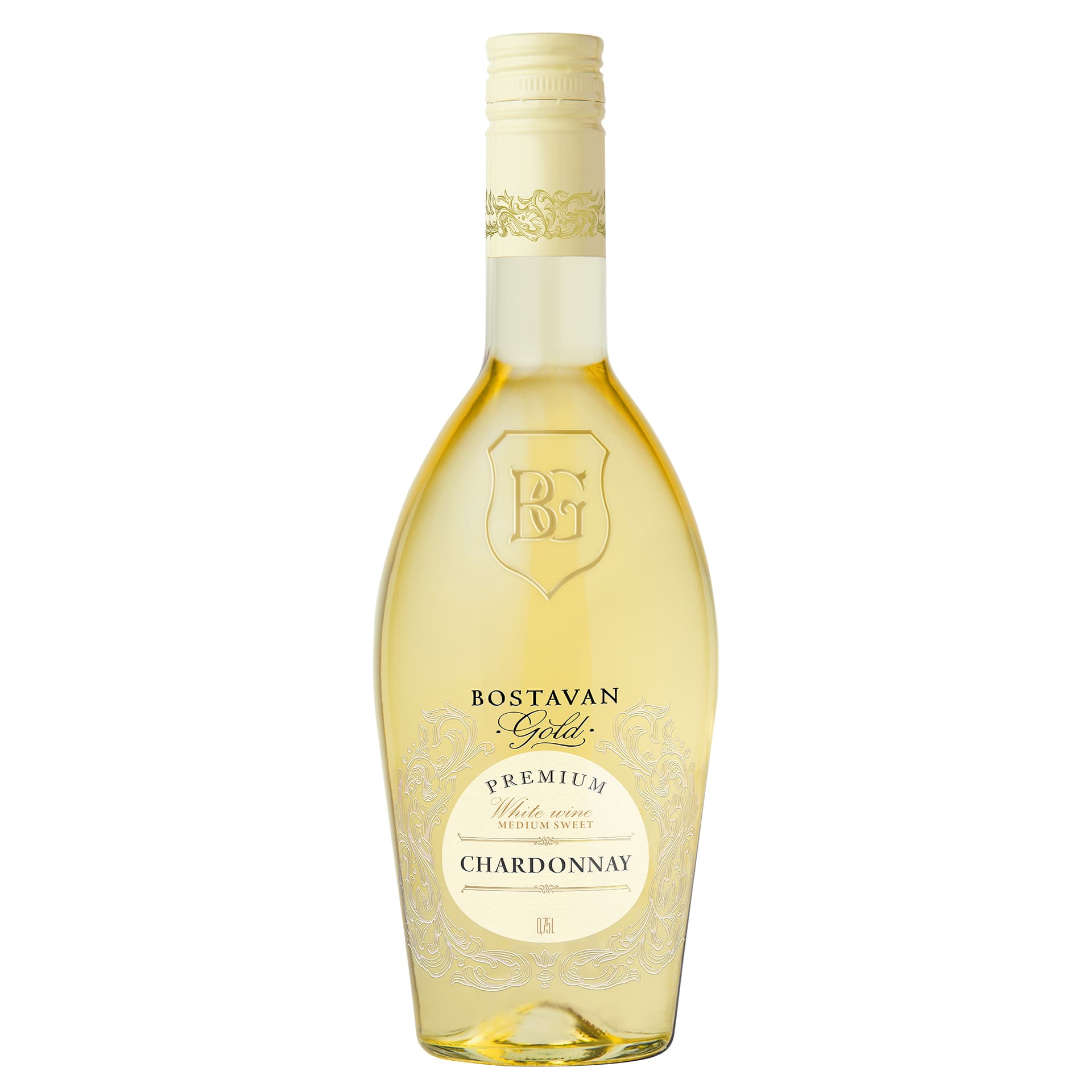 BOSTAVAN GOLD CHARDONNAY WHITE SEMI SWEET 12% 75CL_0