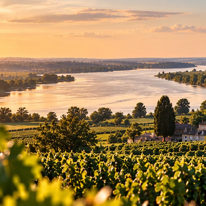 Bordeaux maa-ala, jõgi, kaks kallast