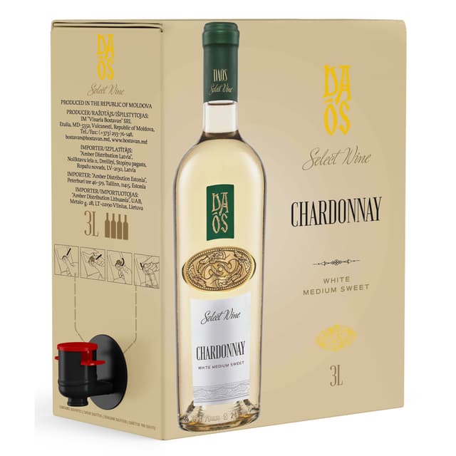 DAOS CHARDONNAY WHITE MEDIUM SWEET 12% 300CL BIB product_info