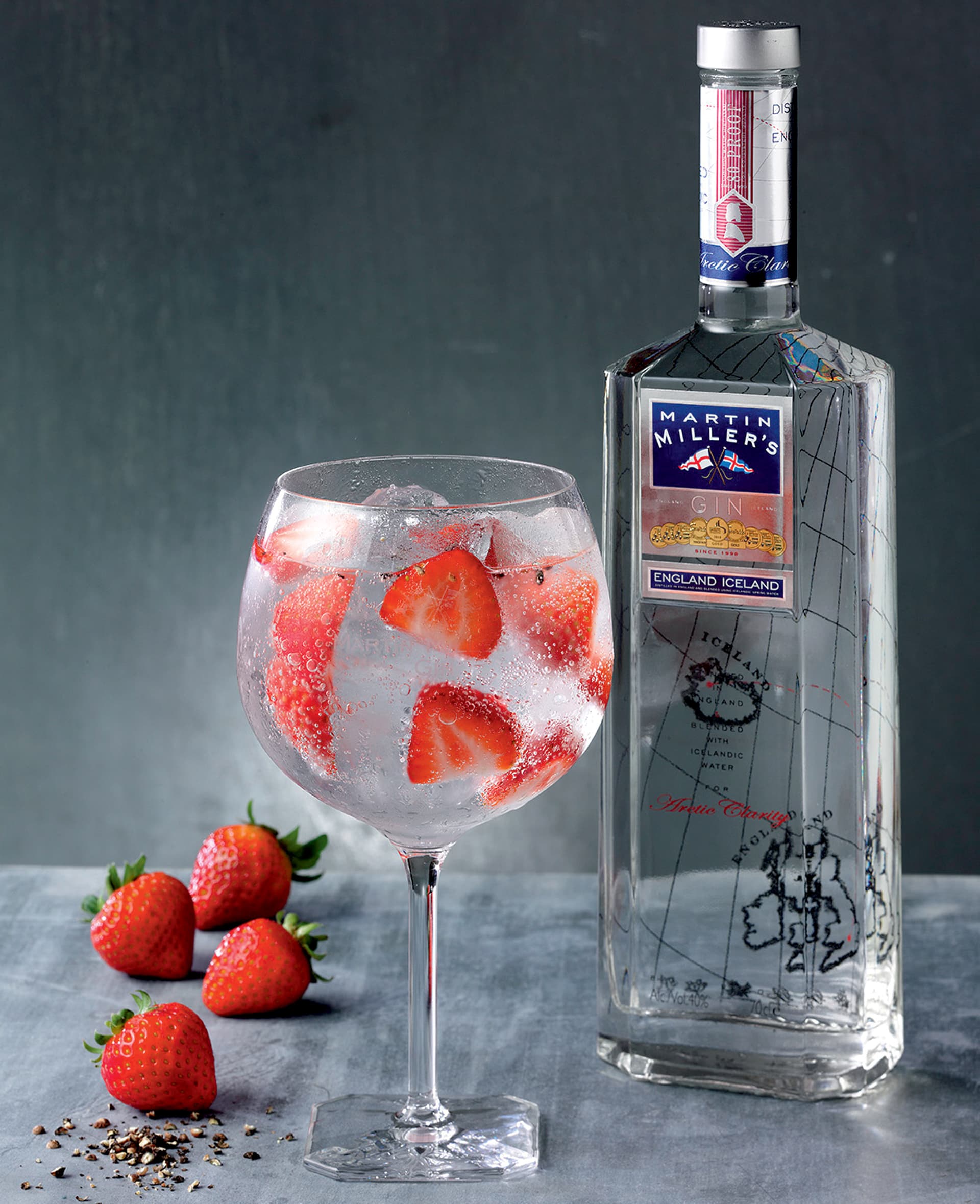 Martin Miller´s Gin & tonic kokteil maasikatega